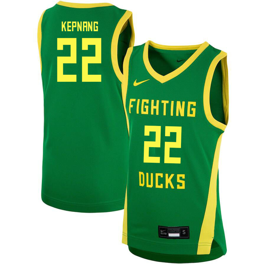Men #22 Franck Kepnang Oregon Ducks College Basketball Jerseys Sale-Green - Click Image to Close